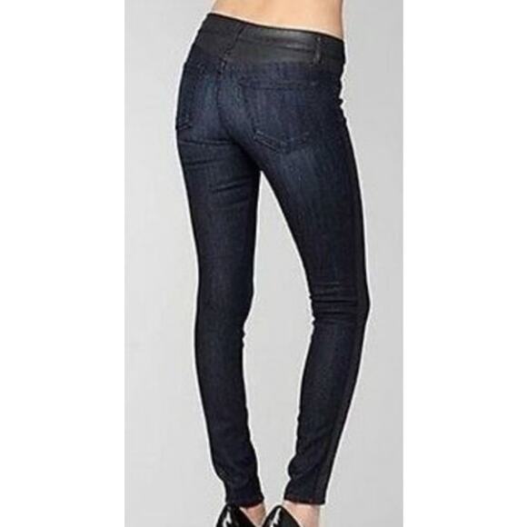 Rich & Skinny Dark Wash Tuxedo Stripe Coated Skinny Jeans Size 29 - Picture 6 of 9